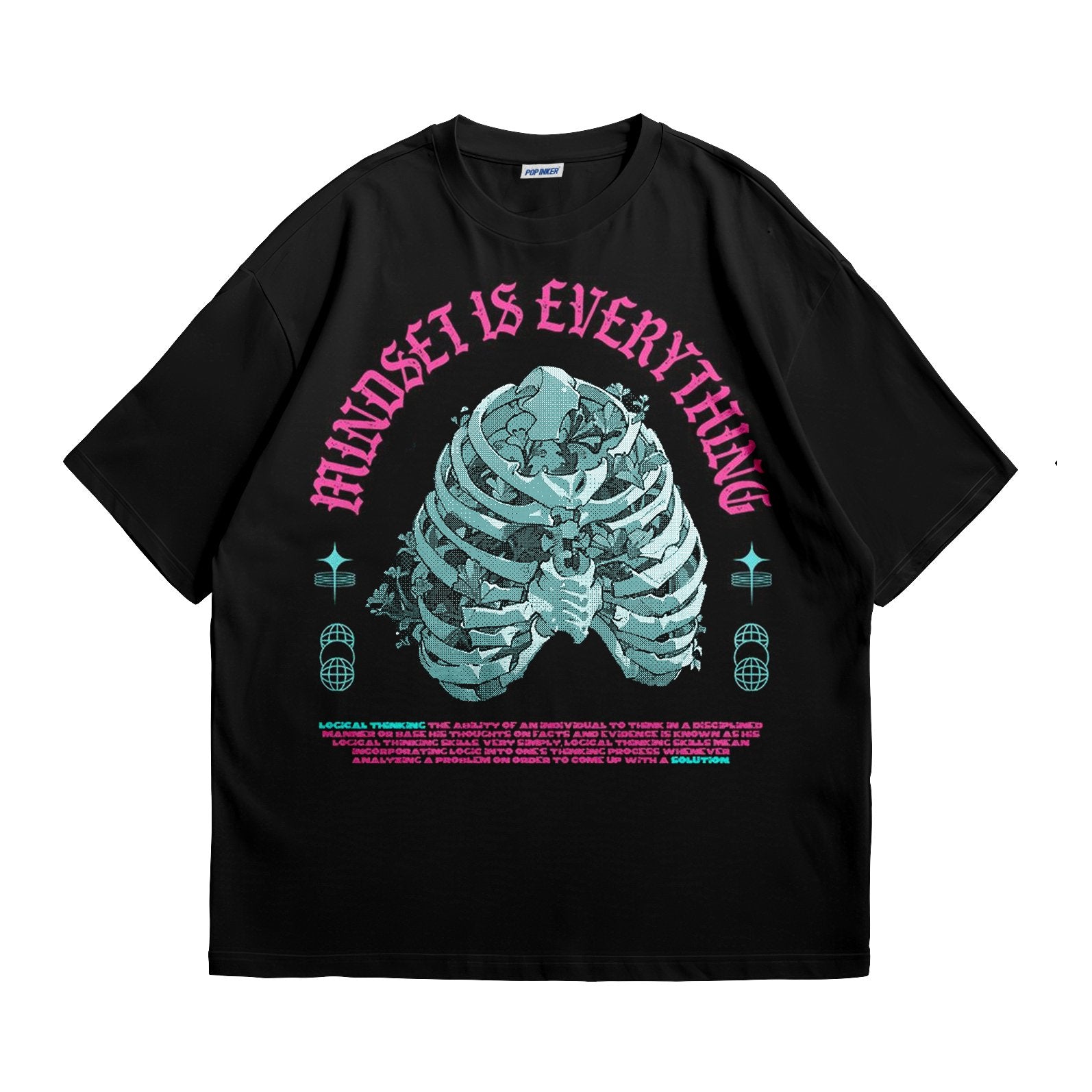 POPINKER Mindset is Everything Black Tee - popinker