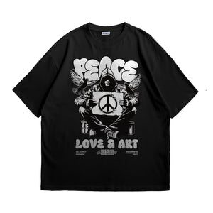 POPINKER Peace love and art tee T-shirt - popinker