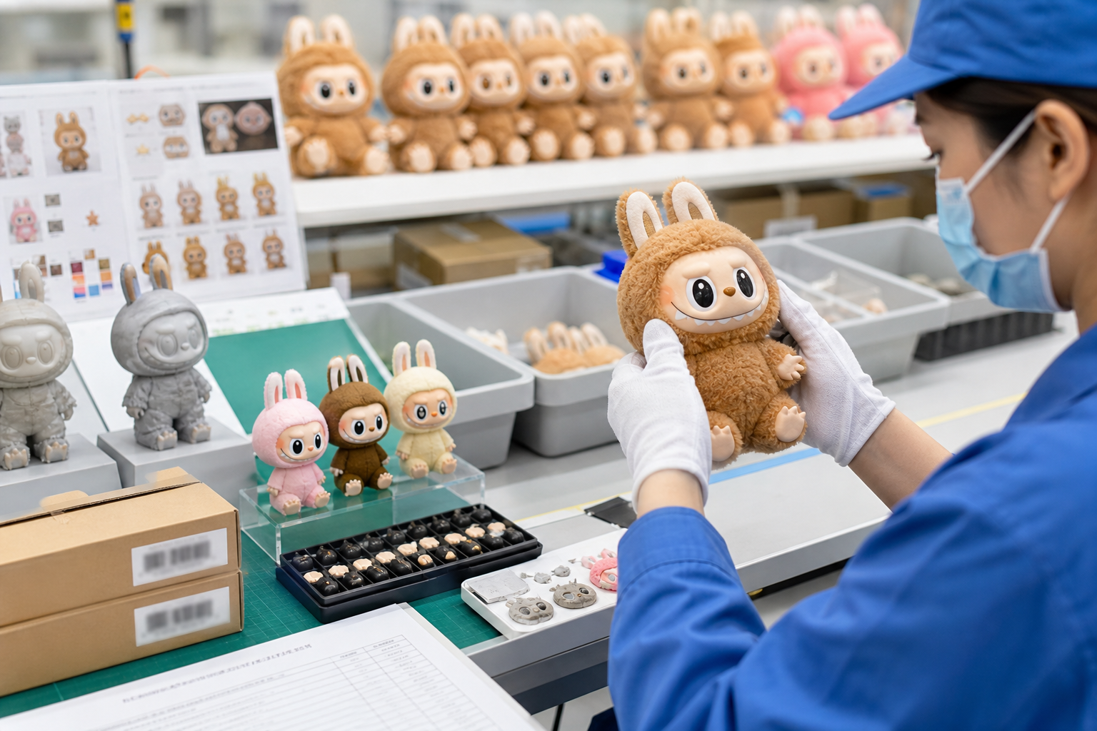 Custom toy quality control and packaged delivery case proof